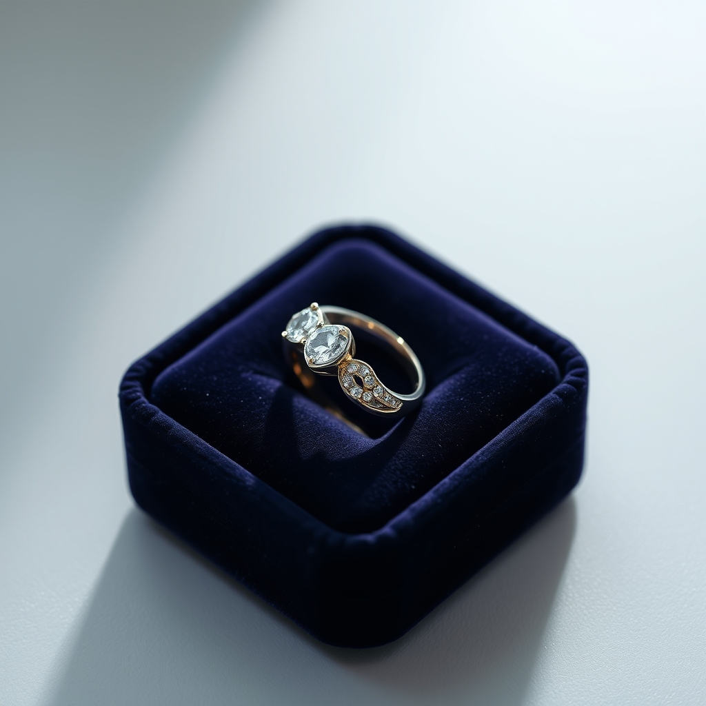 Anillo Mujer Guess JUBR05140JWYGBL54 14 Dorado Azul - 3
