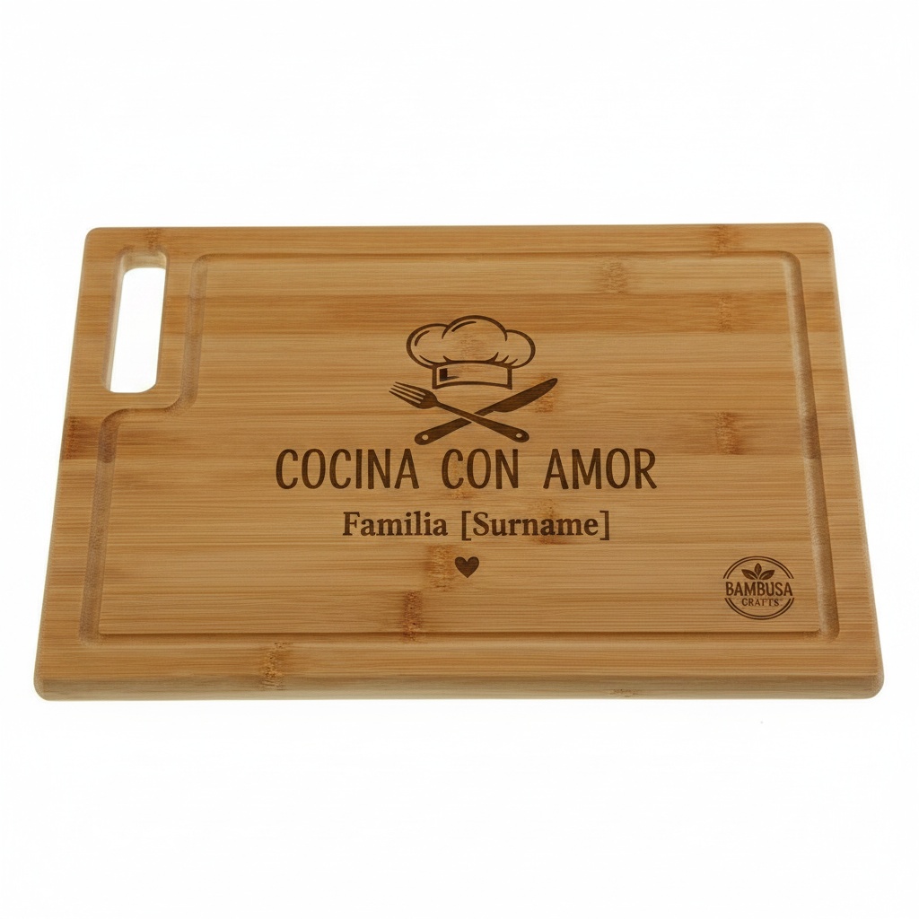 Tabla Cortar Bambú Grabada — Tu Regalo - imagen 4